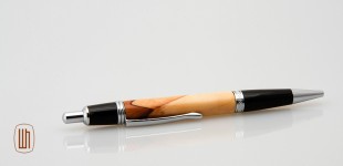 Klick-Kugelschreiber aus Mispelholz